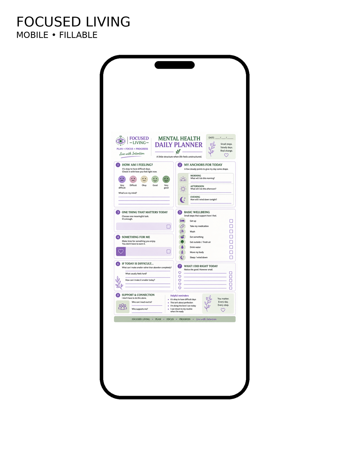 Focused Living Mental Health Planner